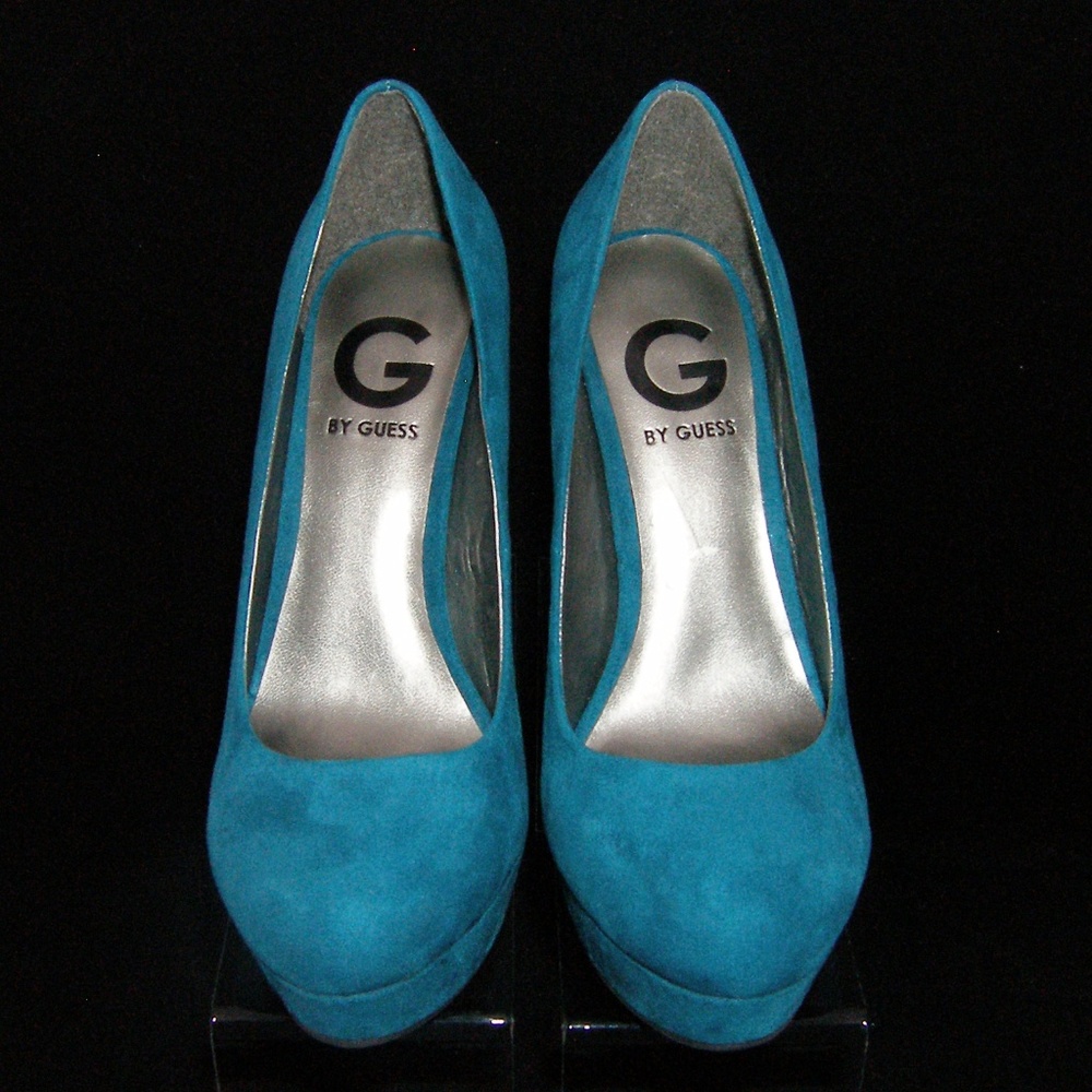 G by Guess 'Winna' teal round toe platform heel 6M - Picture 7 of 8